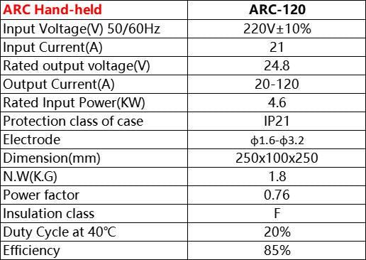 Handheld Welding Machine Arc-120