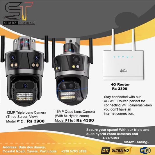 Smart WIFI PTZ P12 12MP and P12s 16MP